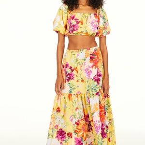 H&M patterned floral maxi skirt XXL